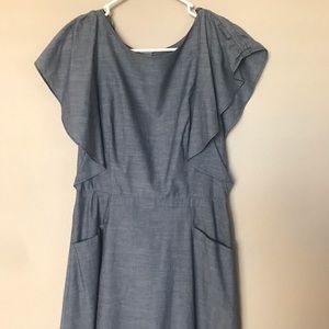 Jean ruffle dress